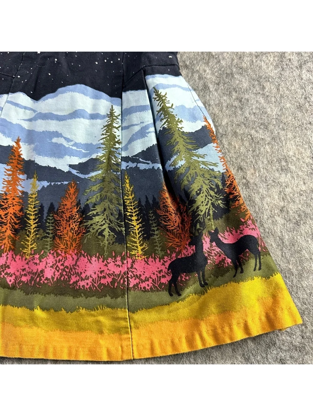 Genuine Kids OshKosh scenic animal print dress woodland boho 2T